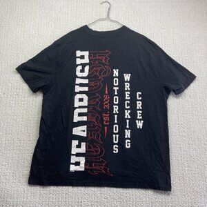 Y2K HEADRUSH T-shirt Men Sz XXL Black Goth Grunge Spell out Logo Est 2008
